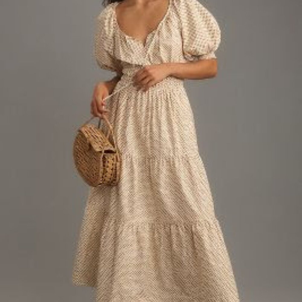 Anthropologie NWOT Somerset Maxi Dress Puff-Sleeve Edition